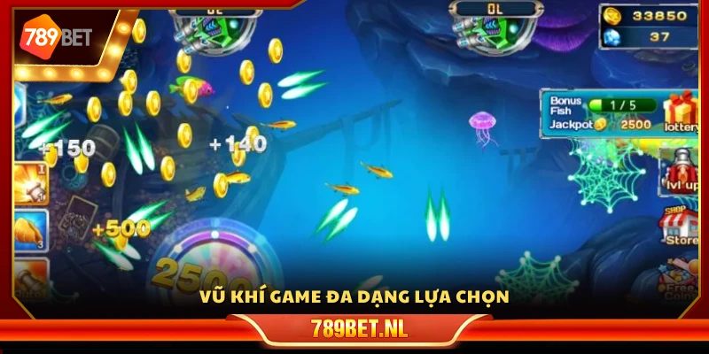 Vũ khí game đa dạng lựa chọn