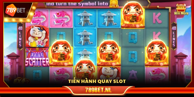 Thực hiện quay slot 